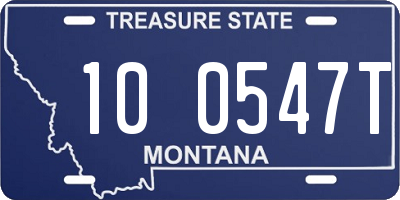 MT license plate 100547T