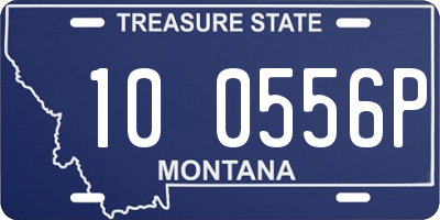 MT license plate 100556P