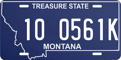 MT license plate 100561K