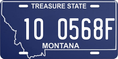 MT license plate 100568F