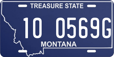 MT license plate 100569G