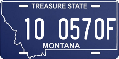 MT license plate 100570F