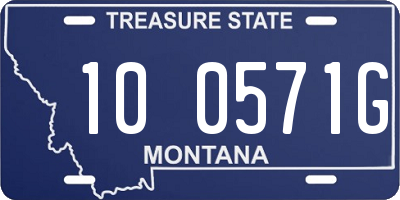 MT license plate 100571G