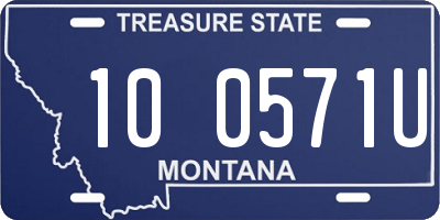 MT license plate 100571U