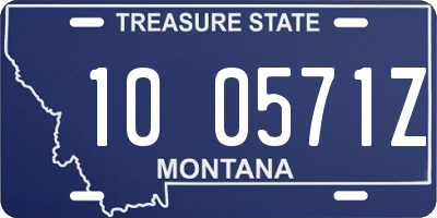 MT license plate 100571Z