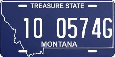 MT license plate 100574G