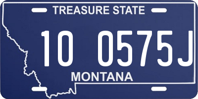 MT license plate 100575J