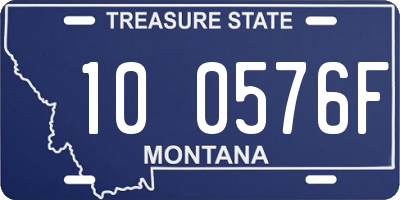 MT license plate 100576F