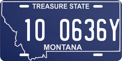 MT license plate 100636Y