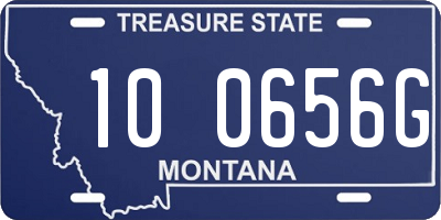 MT license plate 100656G