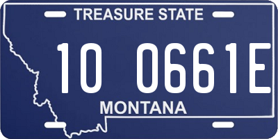 MT license plate 100661E