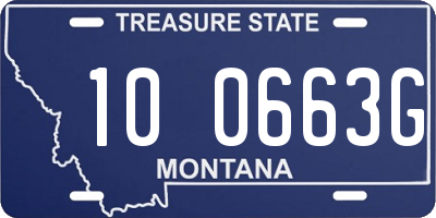 MT license plate 100663G