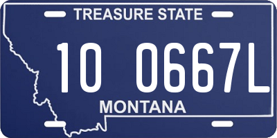 MT license plate 100667L