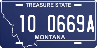 MT license plate 100669A