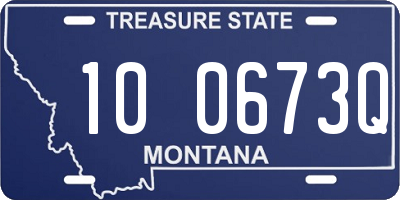 MT license plate 100673Q