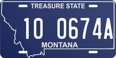 MT license plate 100674A