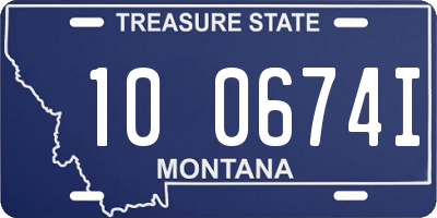 MT license plate 100674I