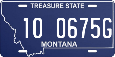 MT license plate 100675G