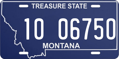 MT license plate 100675O