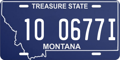 MT license plate 100677I