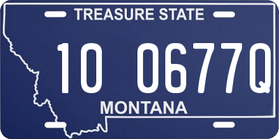 MT license plate 100677Q