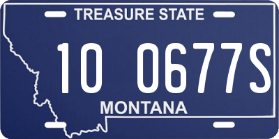 MT license plate 100677S