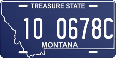 MT license plate 100678C