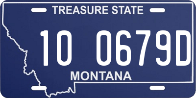 MT license plate 100679D