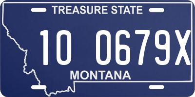 MT license plate 100679X