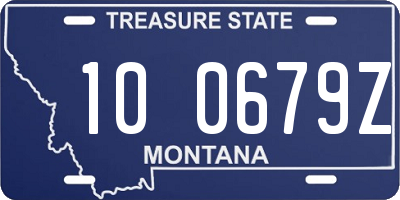 MT license plate 100679Z