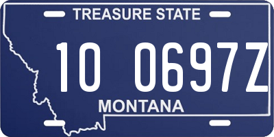 MT license plate 100697Z