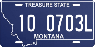 MT license plate 100703L