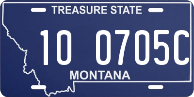 MT license plate 100705C