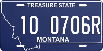 MT license plate 100706R