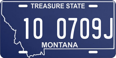 MT license plate 100709J