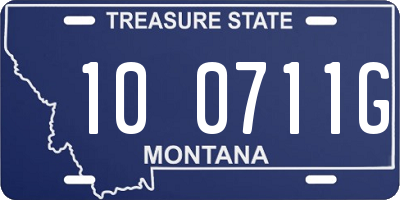 MT license plate 100711G