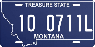 MT license plate 100711L