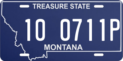 MT license plate 100711P