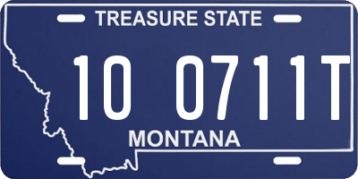 MT license plate 100711T