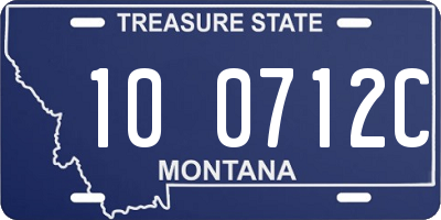 MT license plate 100712C