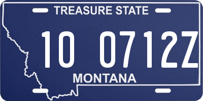 MT license plate 100712Z