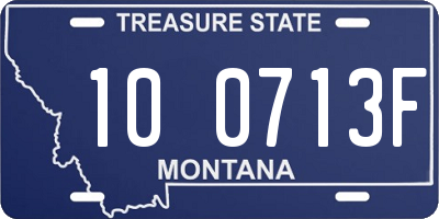 MT license plate 100713F