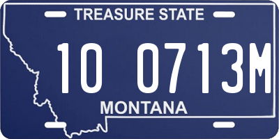 MT license plate 100713M