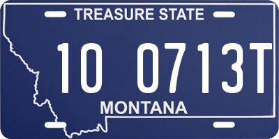 MT license plate 100713T