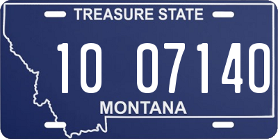 MT license plate 100714O