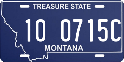 MT license plate 100715C