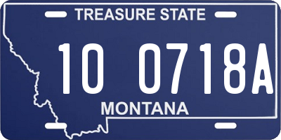 MT license plate 100718A