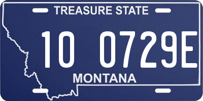 MT license plate 100729E