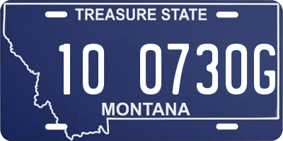 MT license plate 100730G