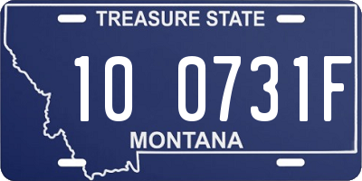 MT license plate 100731F